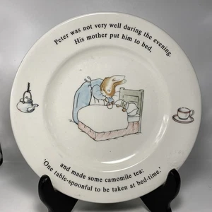 WEDGWOOD, 1993 BEDTIME PETER RABBIT PLATE - FREDERICK WARNE & CO. ENGLAND - Bild 1 von 8
