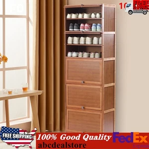 10 Tier 20 Pairs Shoe Rack Organizer Storage Shelf Home Dustproof Stand Holder - Picture 1 of 13