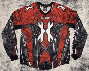 HK Army HSTL Herren Padded Langarm Trikot Rot Schwarz Logo Grafik Größe: Medium - Bild 1 von 12