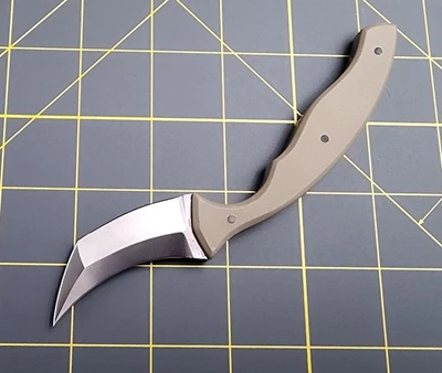 Cuchillo de hoja fija borde inverso Bliksem Blades Banana Tactical Raptor Pikal EDC  Foto 1 de 4