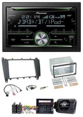 Pioneer Bluetooth Lenkrad DAB 2DIN USB CD Autoradio für Mercedes C 2007-2007 - Bild 1 von 4