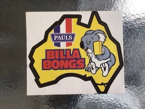 Vintage Pauls Billabong Ice Cream Sticker 1970’s Milk Bar Advertising Koala - Picture 1 of 2