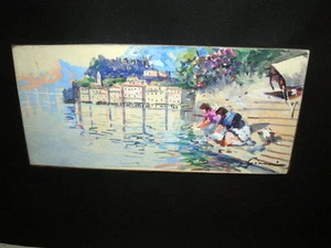 Pequeña pintura de paisaje del siglo XX, firmada por Gianni - Imagen 1 de 6