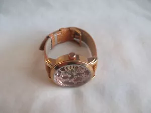 Akribos XXIV AK431RG-A Orologio da polso automatico Steampunk cinturino in pelle a carica automatica - Foto 1 di 12