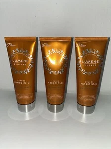 LUMENE NORDIC-C Glow Reveal PEELING Masken 2,5fl Oz NEU & VERSIEGELT (3ER-SET) - Bild 1 von 3