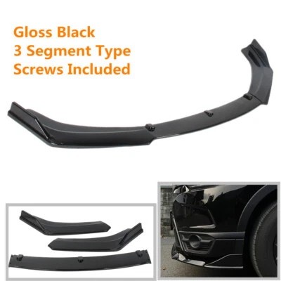 Add-on Universal Fit For BMW HONDA MAZDA AUDI Front Bumper Lip Spoiler Splitter Foto 1 de 4