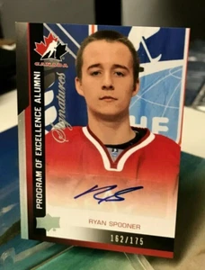 RYAN SPOONER RC AUTO POE ALUMNI TEAM CANADA 218S ROOKIE UD 2013 SIGNATURES - Picture 1 of 2