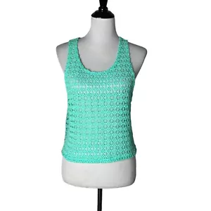 Victoria's Secret Häkeltop Damen XS grün durchsichtig kokett Boho Festival - Bild 1 von 10