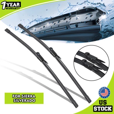 Front Windshield Wiper Blades for Chevrolet Silverado GMC Sierra 25877402 US - Image 1 of 4