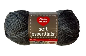 NEW Red Heart Soft Essentials in CHARCOAL *DISCONTINUED* 131 YDS BULKY QTY OF 1 - Picture 1 of 1