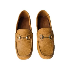 Gucci Men's US 9 Loafers Sun Oil Yellow Leather Horsebit Moccasins Acapulco UK 8 - Picture 1 of 11