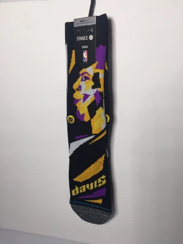 Anthony Davis Los Angeles Lakers LA Stance NBA Fast Break Socks Large Mens 9-13 Cover