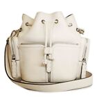 Fendi Mon Tresor Shoulder Bag 8Bt301 White Silver Gray Women's Authentic 092