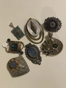 7 Pc Boutique Chic Artsy Pendant Jewelry Lot Wear Resale - Picture 1 of 8