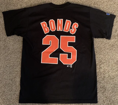 Barry Bonds San Francisco Giants Name/Number Jersey T Shirt NWOT Cover