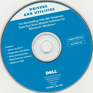Dell Tools CD - Drivers and Utilities - Reinstalling V.92/56k Telephony Data/fax - Picture 1 of 2