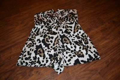 D16- Mameluco Topshop Sin Tirantes Estampado Animal Talla 8 Foto 1 de 4