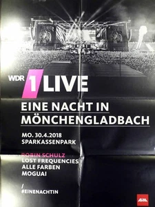 1 Live in Mönchengladbach 2018 - Veranstaltungsposter A1 84x60cm gefaltet - Imagen 1 de 1