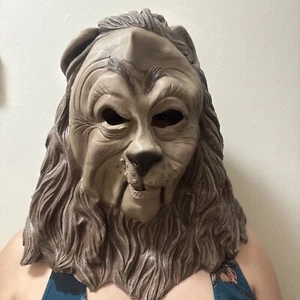 VINTAGE 90er DER ZAUBERER VON OZ DER FEIGE LÖWE VOLLKOPF LATEX MASKE - Bild 1 von 7