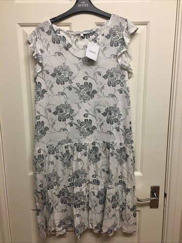 OFF WHITE NEXT Abito fantasia bianco e nero Taglia 8 Nuovo con etichette