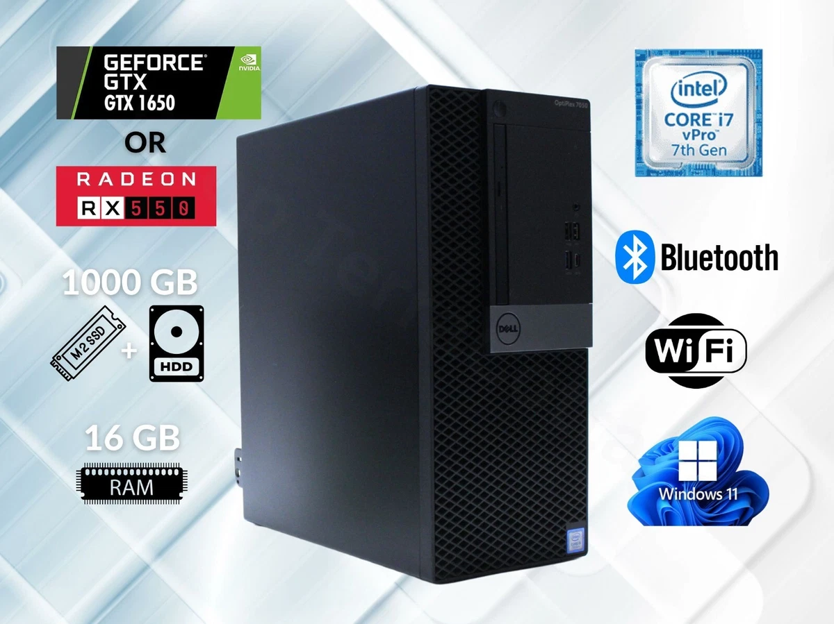 Gaming Intel Core i7 7th Gen. HDD + SSD PC Desktops & All-In-One