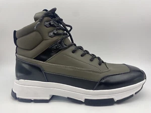 NEW Calvin Klein Cillian Smooth Calf Box Leat Boot SZ 11.5 In Camouflage/Black Z - Picture 1 of 8