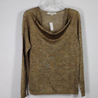 Nwt Loft Gold Scoop Neck Lightweight Sweater Size Large