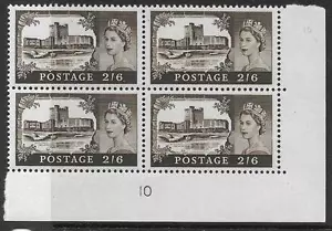Sg759 No Mark Bradbury/Wilkinson Castles 2/6 cilindri blocco 10 NON MONTATO COME NUOVO/MNH - Foto 1 di 1
