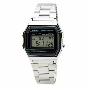Casio Herrenuhr A-158W Digital Silber Alarm Micro Light - NEU - Garantie - - Bild 1 von 4