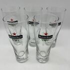 Heineken Red Star Logo 7-1/2” Beer Glasses Set of  5
