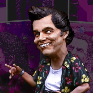 PLASTIC CELL SUPERREELZ JIM CARREY Figure Limited Edition Mini Statue  - Picture 1 of 5