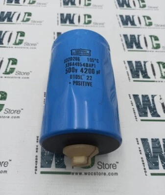 336A4954BAP1 / U32D266	NIPPON CHEMI-CON CAPACITOR 500V 4200 MF - Image 1 of 4