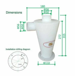 Profi Zyklon Staubabscheider Abscheider Filter Absaugtechnik Staubsauger Filter - Bild 1 von 5