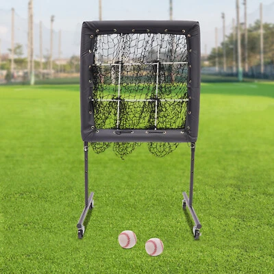 Baseball Train Equipment Hitting Pitching Practice Baseball Training Net 70*70cm - Image 1 of 4
