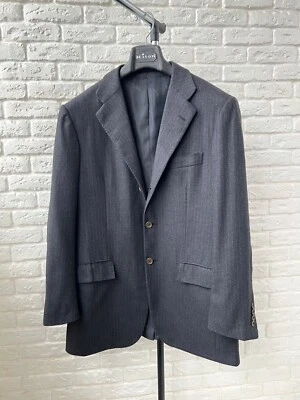 Kiton Napoli Striped Super 180's 100% Wool Blazer Jacket Men's Size 48 - Image 1 of 4