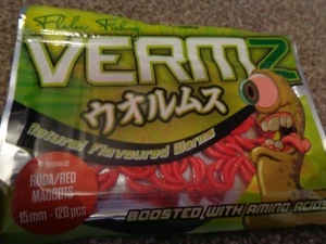 Cebo artificial gusano de sangre color rojo con aditivo gusano L@@K - Imagen 1 de 3