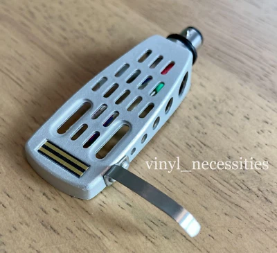 SME Replacement Turntable Headshell Silver Anodized 7N OFC Silver Insulated Lead - Image 1 of 4