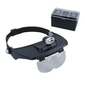 Adjustable Head Magnifier with Light  / Torch / Flashlight Four Lenses TE012 - Picture 1 of 6