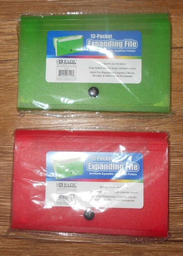 Файл расширяющийся Bazic с двумя карманами размер 13 карманов - Изображение 1 из 1