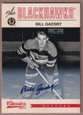 2012-13 Classics Signatures Autographs #148 Bill Gadsby AUTO  Chicago Blackhawks