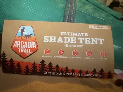 Arcadia Trail Green Ultimate Shade Folding Tent for Dogs Waterproof  *NEW** - Image 1 of 4