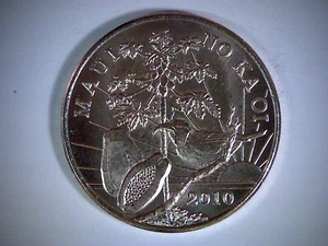 2010 MAUI TRADE DOLLAR, UNC. IN AIR-TITE HOLDER, THE VALLEY ISLE, HAWAII COIN - Picture 1 of 2
