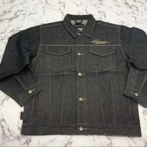 Men's Davoucci Black | Khaki Casual Denim Jacket NWT - Picture 1 of 5