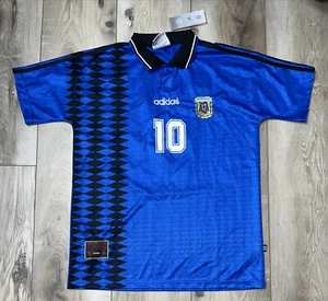 Argentina Away Jersey #10 Diego Maradona Adidas Blue Size XL NEW - Picture 1 of 10