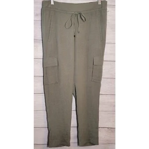 SOHO Apparel Joggers Pants Womens Size PM Green Elastic Waist Cargo Pockets NWT  - Picture 1 of 12