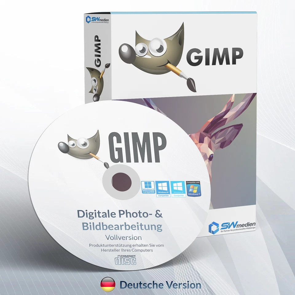 GIMP SUITE DIGITALE BILD PHOTO GRAPHIK EDITOR BEARBEITUNG WINDOWS 11 10 8 7 - Bild 1 von 1