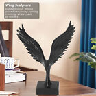 Lt (Bs086 Black)Angel Wing Resin Craftwork Sculpture Dec Desktop Ornament Xl