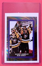 Uncut - MARIO LEMIEUX Penguins 1991 Promotional *PROMO* BallStreet Sports Card