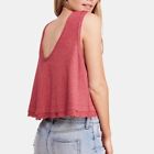 Free People New Love Rose Tank Top S Raw Unfinished Hem Pullover Scoop Back Boho