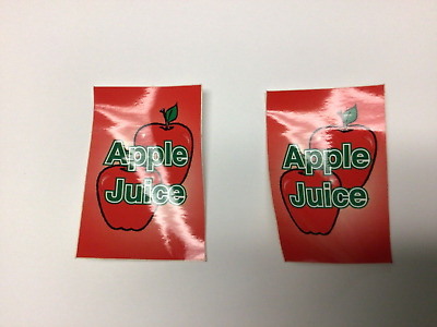 Commercial Juice Machine Apple Juice Sticker  (2 Each)  2” X 3” Brand New • 4.89£